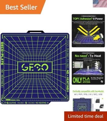 3D Printer Build Plate No Heat Magnetics GECO Plate for Bambu Lab PLA Compatible