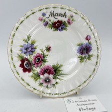 Piattino piatto da dolce per tazza tazzina Royal Albert con mese inglese MARZO