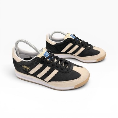 Adidas SL 72 Sneakers Men's 8.5 Retro Black Cream Gum Sole Low Top OG Runner