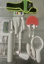 Nintendo Wii Paquete de Accesorios Deportivos Bate Raqueta de Tenis Club de Golf Zumba + Más