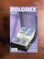 Vintage Rolodex Office ROL67011AS Covered Card File Black 500 Card NEW IN BOX