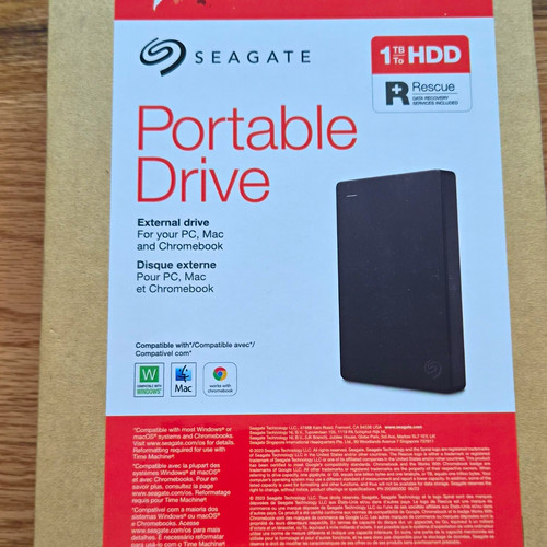 Seagate Portable Drive 1TB USB Portable External HDD. New In Box