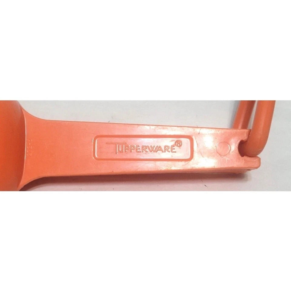 Vintage Tupperware Orange Measuring Spoon 7 Piece Set - Image 4 of 4