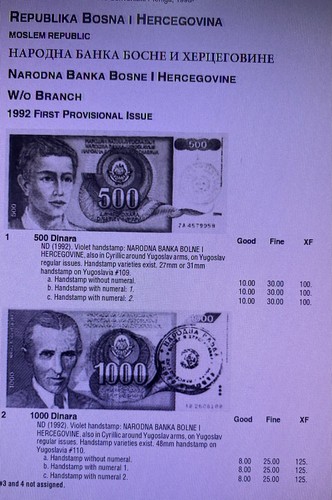 Bosnia, 3x1000 dinara 1992, tutti e 3 i tipi di francobolli, Pick2, francobolli originali, RARO - Foto 5 di 8