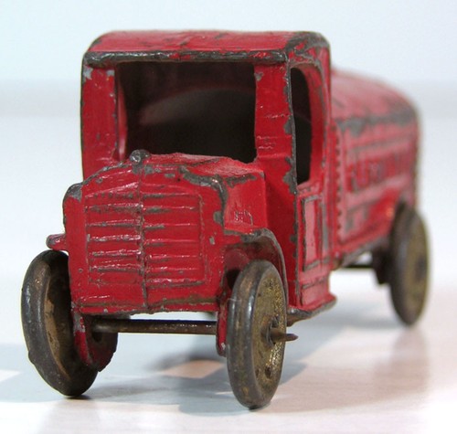 1920s TIP TOP TOYS METALLO FANGO / STAMPO FANGO GIOCATTOLO BENZINA TANKER VERNICE ORIGINALE - Foto 3 di 6