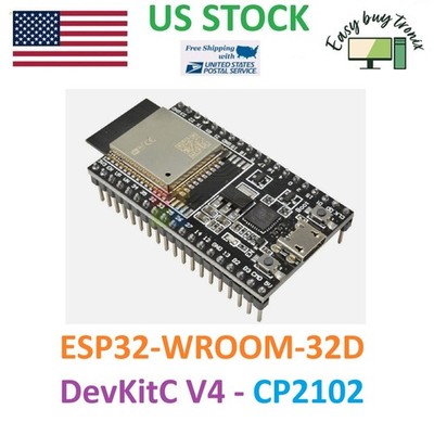 2Pcs ESP32-WROOM-32D DevKitC V4 Development Board CP2102 Equipped
