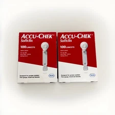 Accu-Chek Softclix 200 Lancets Diabetic Blood Glucose Testing Exp 10/26 +