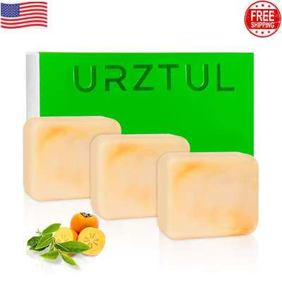 #ad Persimmon Soap for Old People Smell 3 PCS Organic Deodorant Bath Bar Body Odor $9.89