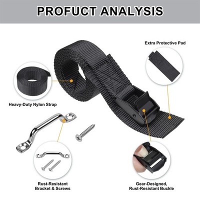 Reinforced Ratchets Straps with Stress Dispersion Pad for Cargo Tie Down Use