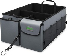 DRIVE - Car Trunk Organizer - Collapsible, Multi-Compartment Automotive Gray