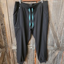 Figs Pants Women's Size XL Black Technical Collection Scrubs Joggers Stretch