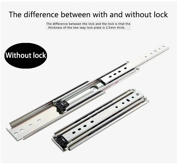 Salesbay Drawer Slides 220kg Heavy Duty 3Section Full Extension 76mm Side 22-60" - image 3 of 4