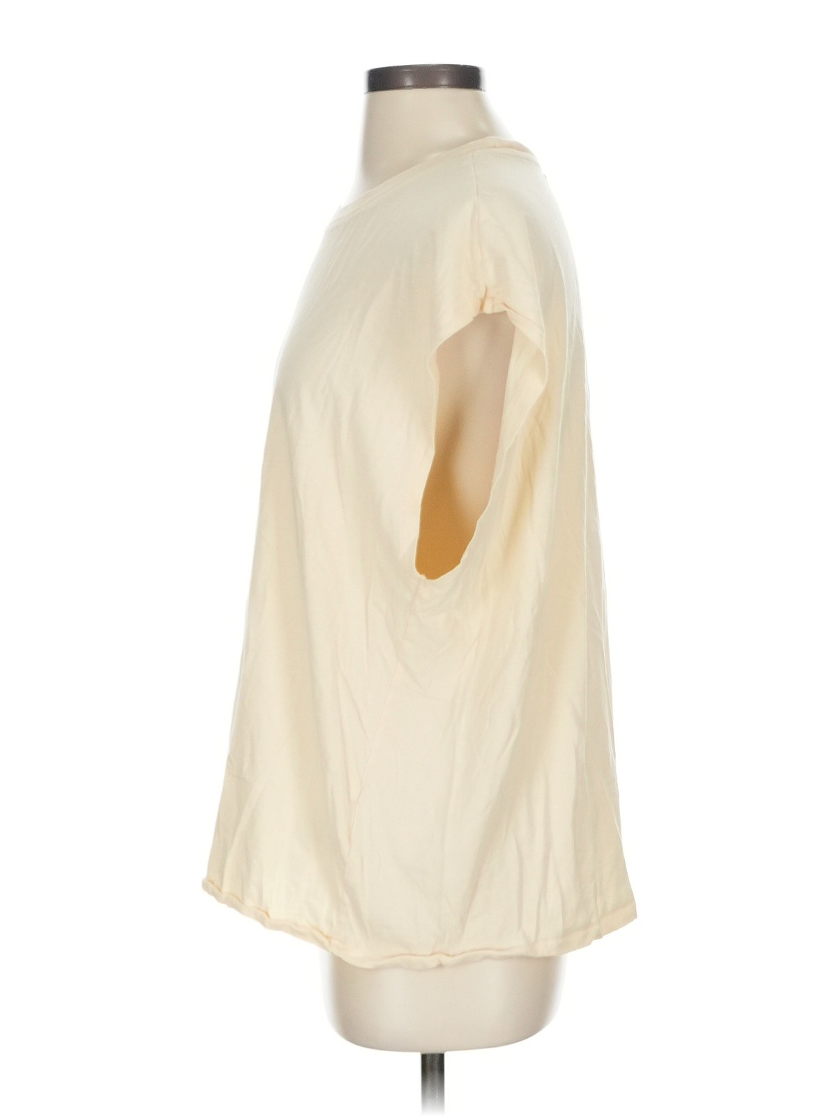 H&M Women Ivory Short Sleeve T-Shirt S thumbnail 4