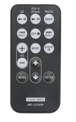  SONY Remote Control RMT-CCD3iPA for Clock Radio