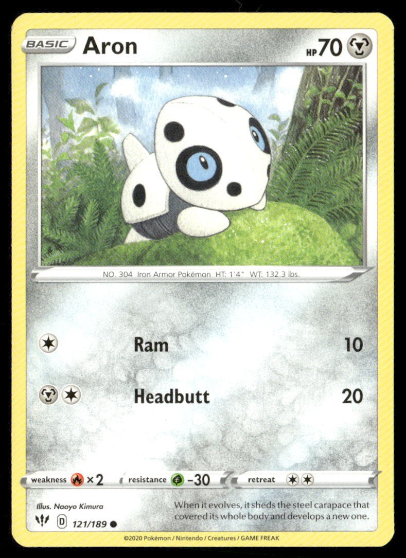 Aron Darkness Ablaze 121/189 Common Pokemon Near Mint