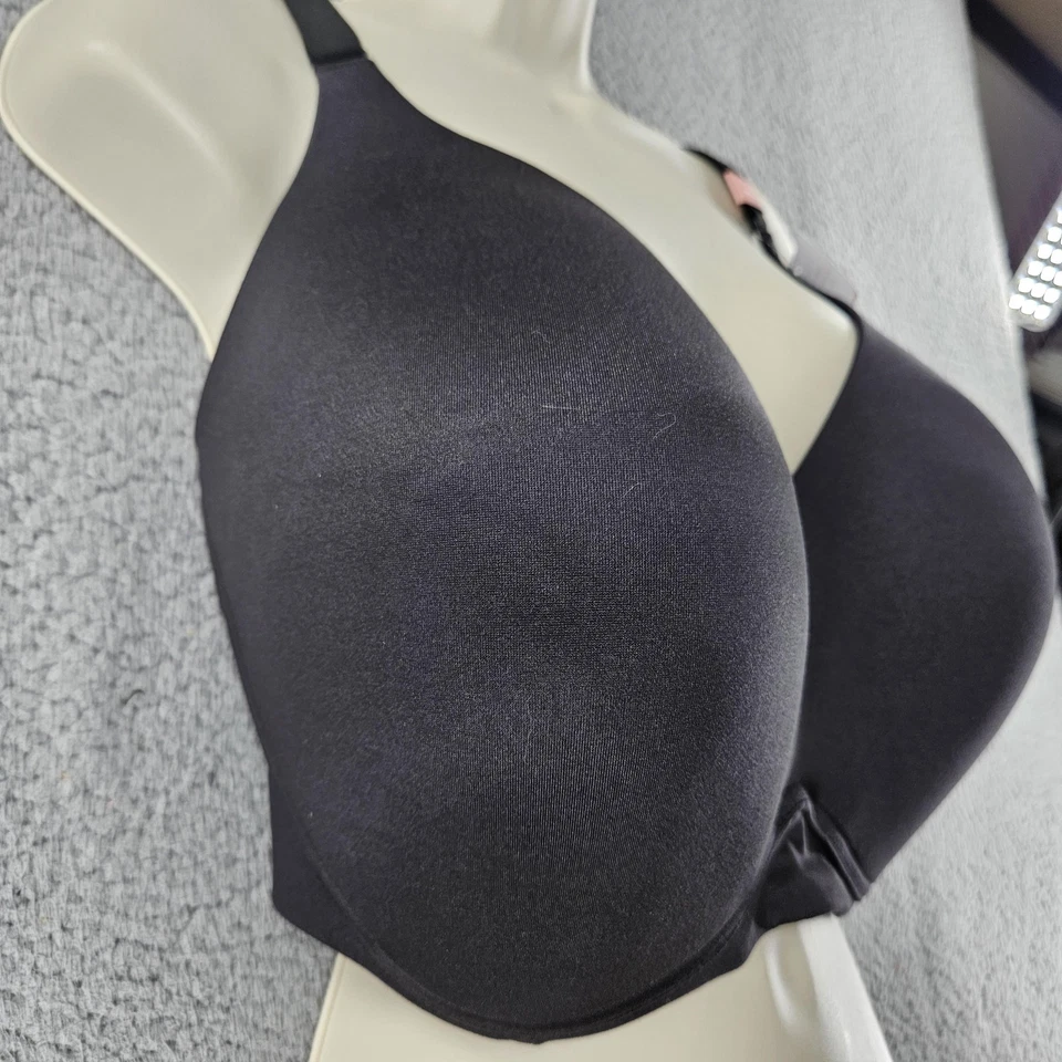 Cacique Bra Womens 46G Black Invisible Smoother Lightly Lined TShirt Wireless - Image 2 of 4