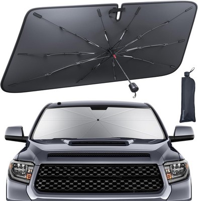 Foldable Sunshade for Tacoma (2016-2026) - 10-Rib Frame, 5-Layer UV Protection