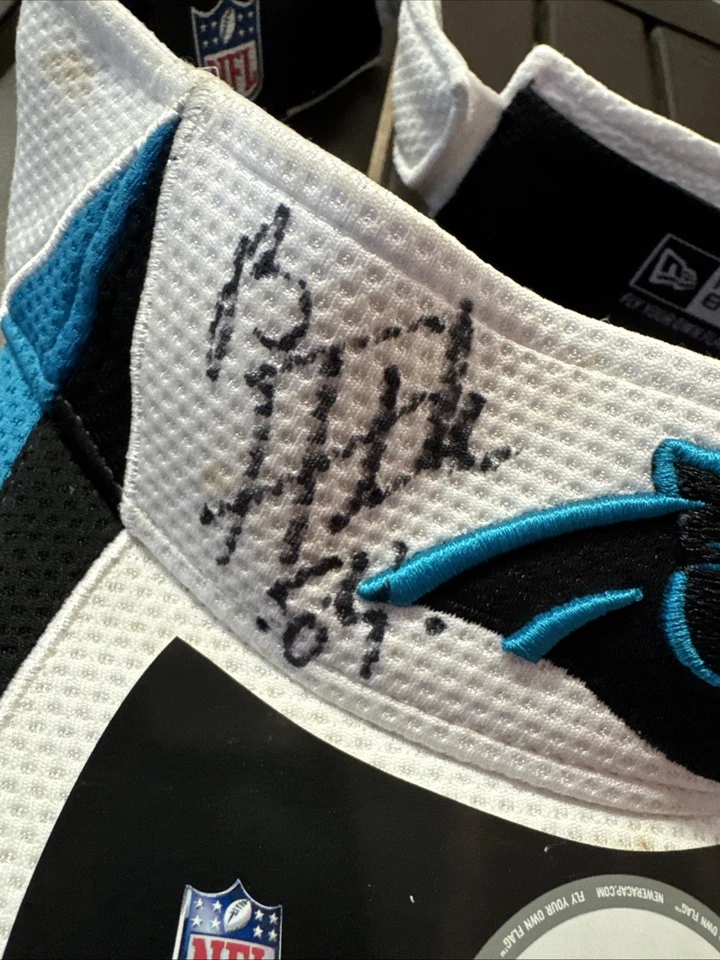Carolina Panthers Visor Player Worn And Signed By Brandon LaFell No COA - Image 2 of 4