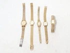 Lot of 5 Seiko Vintage Women Quartz Watches Gold Tone Plated Parts Repair