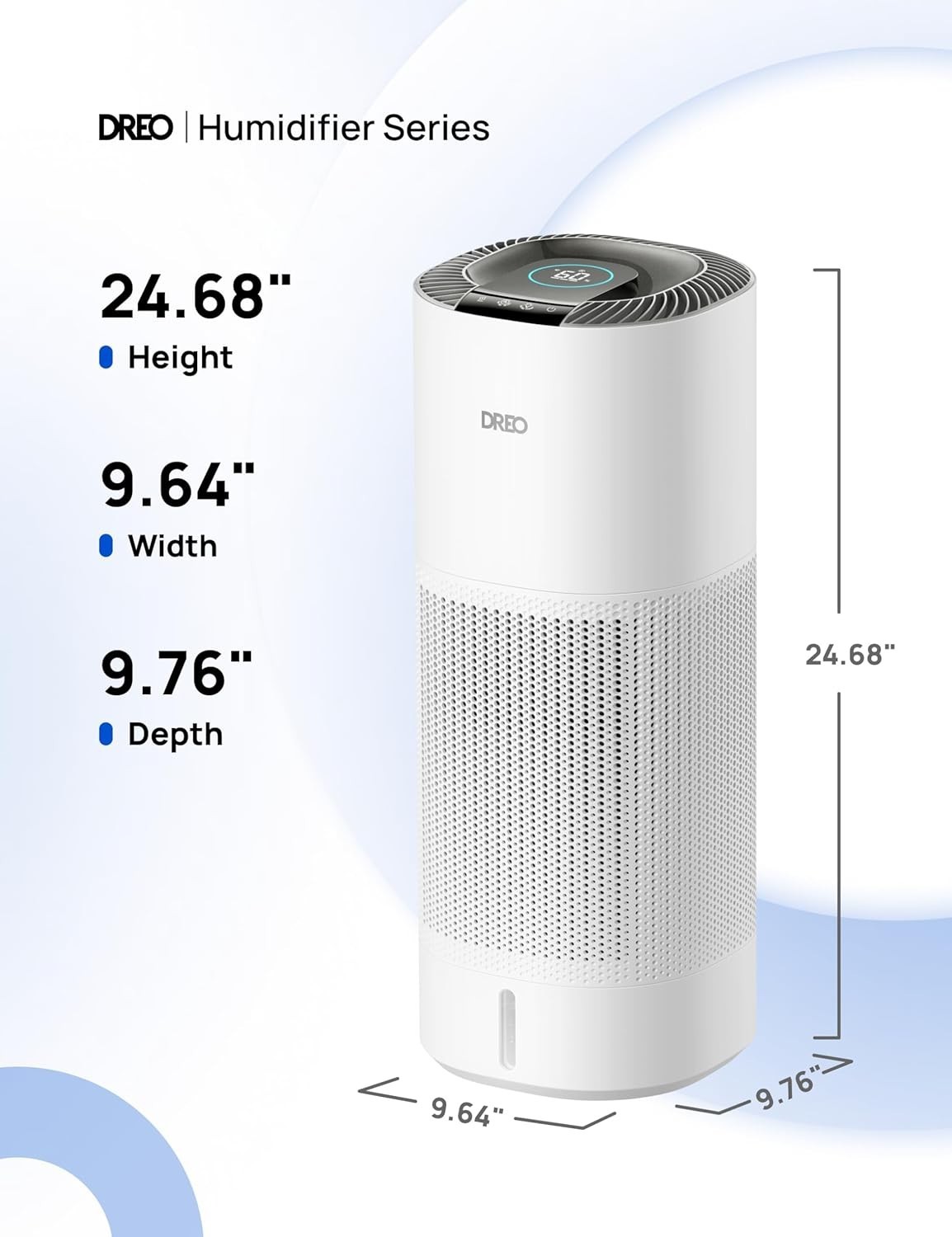 DREO Smart Evaporative Humidifier Large Room up to 1000ft&sup2;, 800ml/h High Output