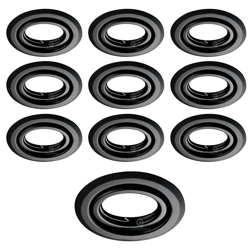 Spots encastrables GU10 noir mat finition haut de gamme pour plafond