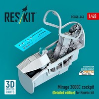 Reskit RSU48-0463 - 1:48 Mirage 2000C Cockpit (Detailed Edition) For Kinetic Kit