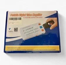 Portable Digital Magnifier 4.3": 4X-32X Electronic Reading Aid, AV Output to TV