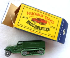 Matchbox Moko Lesney #49a Army Half Track MK III 1958 B5 Box England