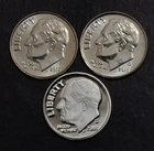 2018 PDS Roosevelt Dimes BU & Silver Proof 3 Coins Lot 4525