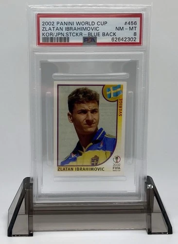 2002 Panini World Cup Zlatan Ibrahimovic #456 Korea/Japan Sticker PSA 8
