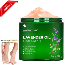 Majestic Pure Lavender Oil Foot Cream, Warming 8 Fl Oz Pack of 1 , pink