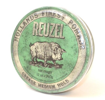 Reuzel Green Pomade Grease, Oil Based, 12 oz (340g) Can *New* REU007