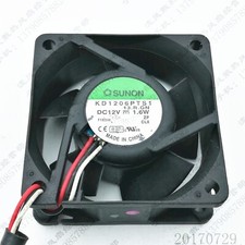 SUNON KDE1206PS1 6025 DC12V 1.6W 6CM 3-Wire Cooling Fan
