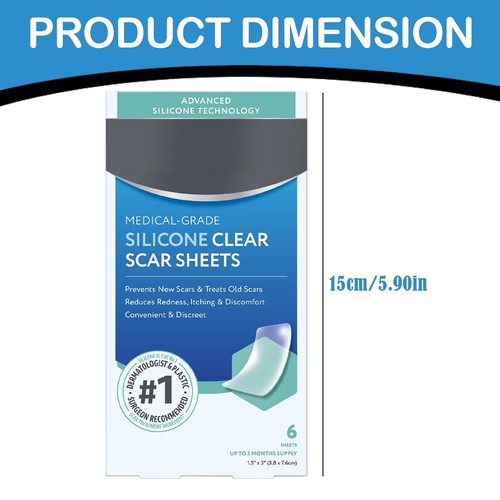 ScarAway Advanced Clear Silicone Scar Sheets White, 6/10 count - Picture 4 of 17