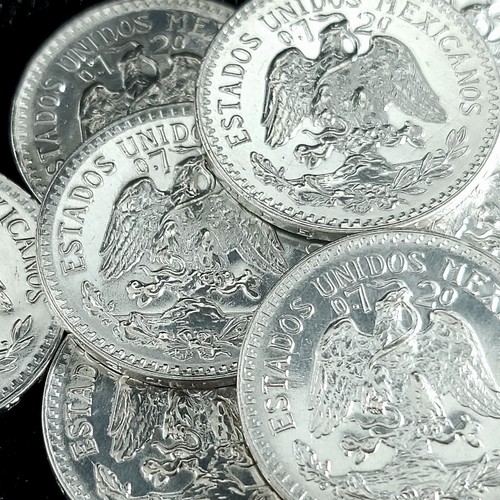 *Beautiful* Authentic Mexico 50 Centavos .720 Fine Silver Coin "Cap and Rays" - Picture 5 of 7