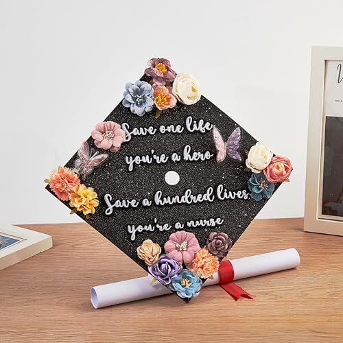 3D Butterfly Graduation Gifts, Graduation Cap Decorations-Nurse Grad Cap Topper - Picture 28 of 28