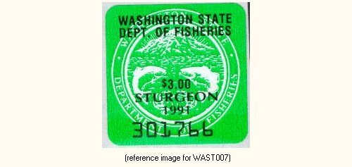D2K Washington Sturgeon Stamp 1991 $3.00 - Picture 1 of 1