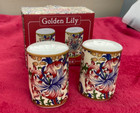 Golden Lily Salt And Pepper William Morris Ceramic Kitchen Condiment Set Boxed