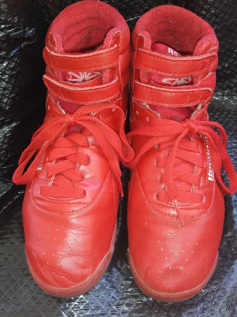 Reebok classic red sales high tops