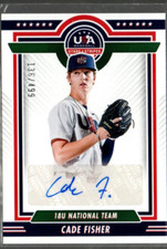 2022 USA Baseball Stars and Stripes 18U Blue Ink #8 Cade Fisher Auto /499