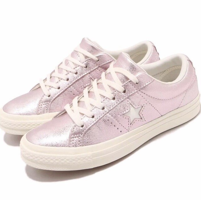 metallic pink converse