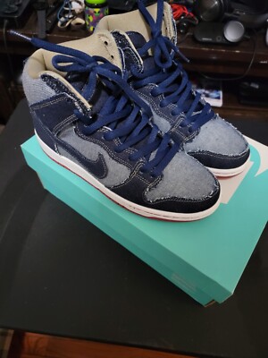 Size 8 - Nike Reese Forbes x SB Dunk High Denim