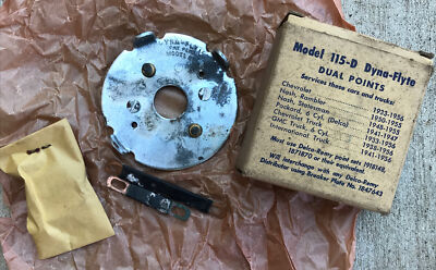 NOS (1) Dyna-Flyte Model 115-D Dual-Point Distributor Plate Kit