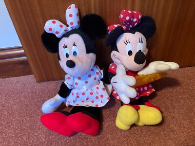 Disney Minnie Mouse spielende Flöte 12 ''groß & Minnie in weiß gepunktetes Kleid 12''