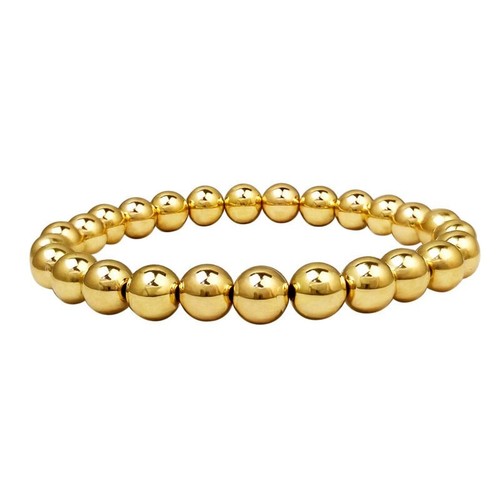 Stretch Beads Clasp Cord Gold No Stackable Bohemian Alloy Filled Bracelets - Picture 4 of 22