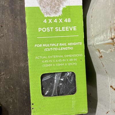 Trex 4x4x48 Post Sleeve 48 in Actual External 4.45x4.45 - Charcoal  
