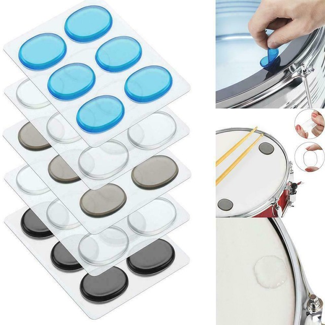 6PCS/Sheet Drum Dampening Damper Gel Gum Pads Tone Control Set Silicone