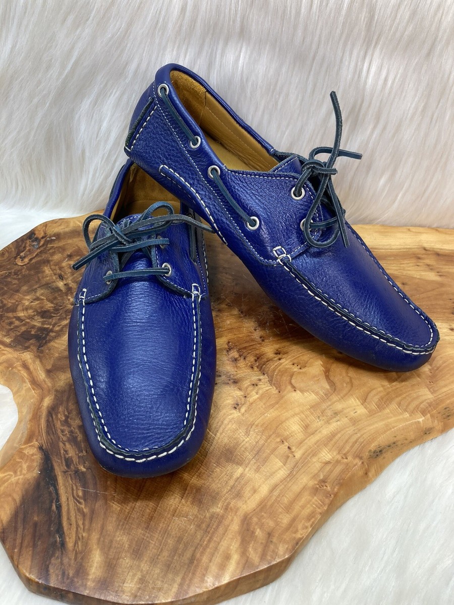 PAUL FREDRICK Italian Leather Driving Mocs Shoes Loafers  display picture 1