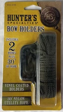 3 PK Hunter's Specialties Bow Holders with 2 Hooks  30 Nylon Utility Rope