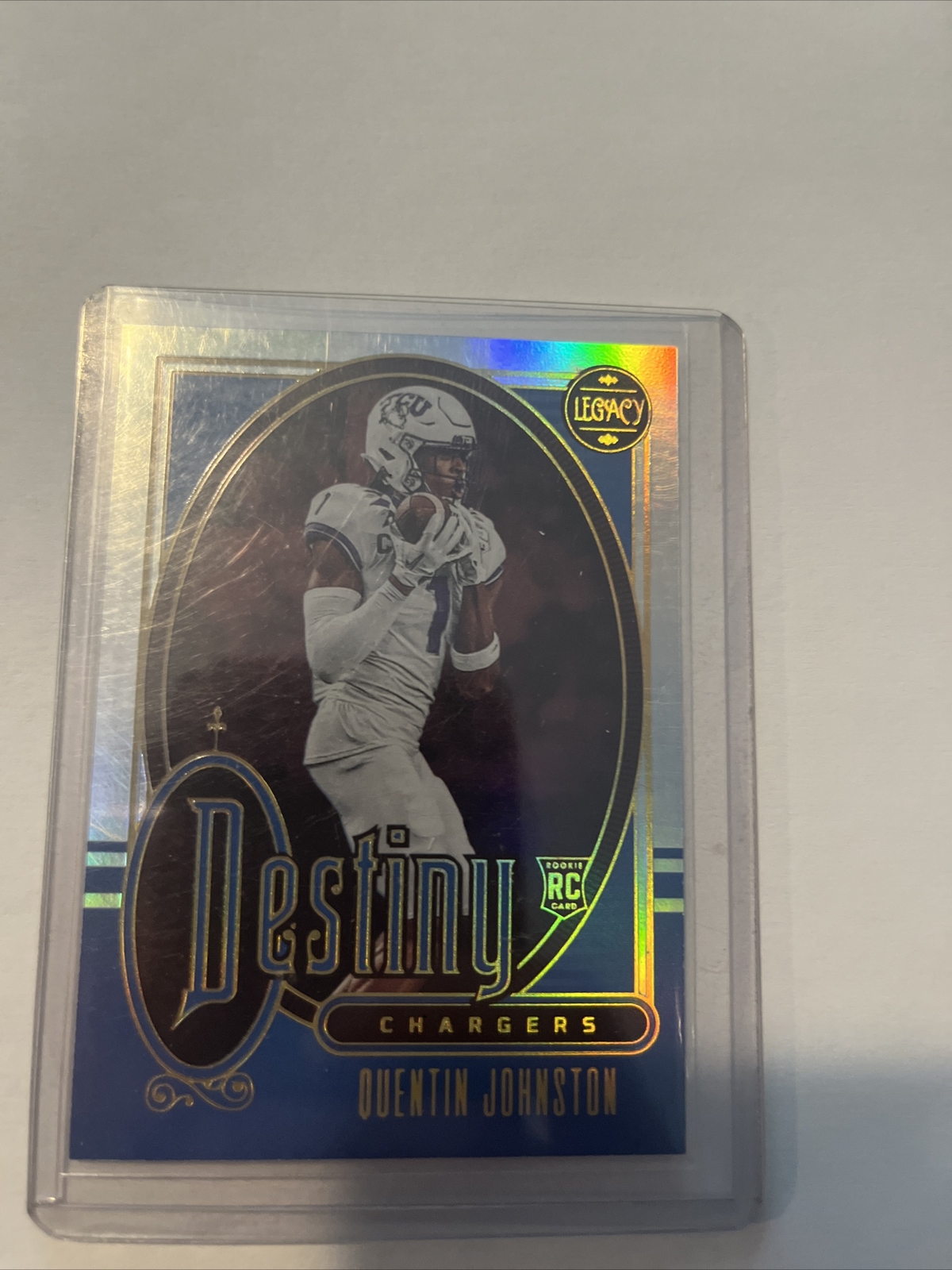 Quentin Johnston 2023 Panini Legacy Rookie Destiny SSP #DS-10 LA Chargers Rc TCU